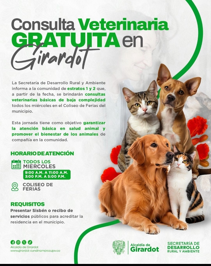 Conozca los requisitos para acceder a las jornadas gratuitas de salud animal en el Coliseo de Ferias